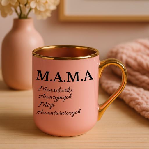 ELEGANT RÓŻOWY MAMA SKRÓT M.A.M.A - obrazek 2