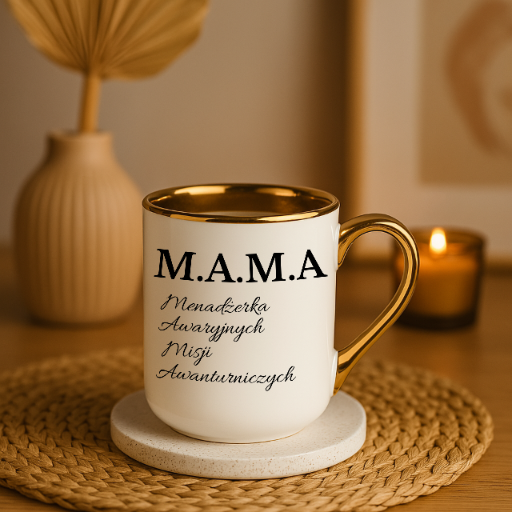 ELEGANT BIAŁY DLA MAMY SKRÓT M.A.M.A - obrazek 2