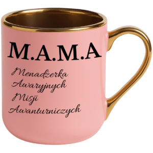 ELEGANT RÓŻOWY MAMA SKRÓT M.A.M.A