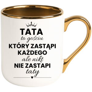 kubek elegant biały TATA TO GOŚCIU