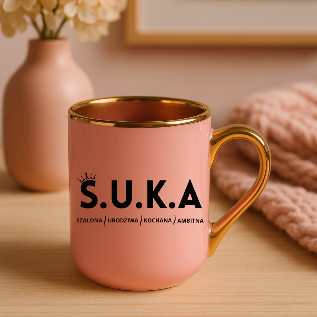 KUBEK RÓŻOWY ELEGANT S.U.K.A - obrazek 2
