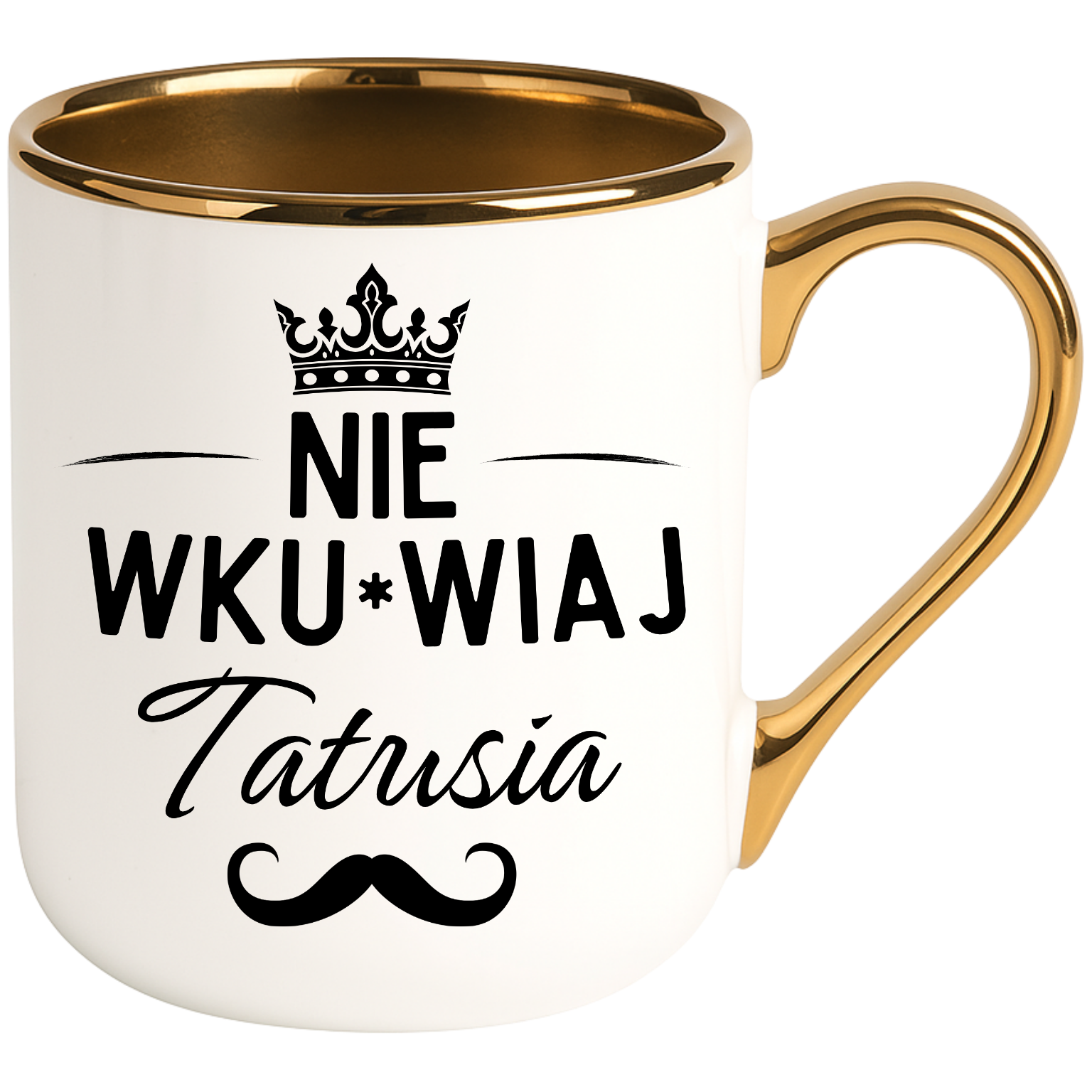 kubek elegant biały TATA NIE WKU*WIAJ