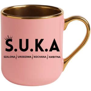 KUBEK RÓŻOWY ELEGANT S.U.K.A