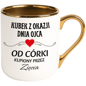 kubek elegant biały TATA OD CÓRKI PRZEZ ZIĘCIA