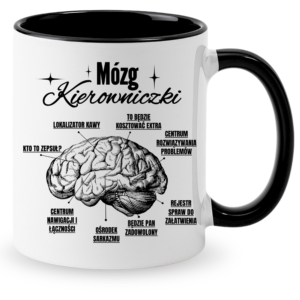 Kubek dla kierowniczki, idealny na prezent ”MÓZG KIEROWNICZKI”