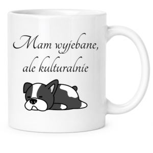 Kubek biały standard śmieszny na prezent ”MAM WYJE*ANE”
