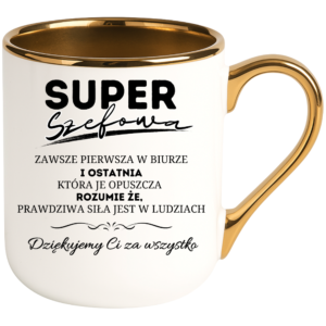 Kubek dla szefowej, idealny na prezent ”SUPER SZEFOWA”