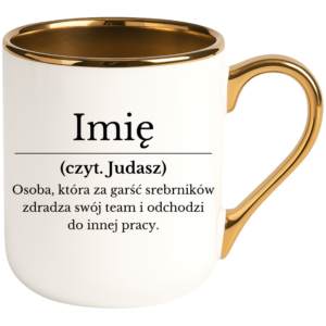 Kubek na pożegnanie z pracy z imieniem, na prezent