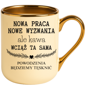 Kubek na pożegnanie z pracy z imieniem, na prezent