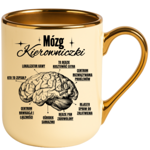 Kubek dla kierowniczki, idealny na prezent ”MÓZG KIEROWNICZKI”
