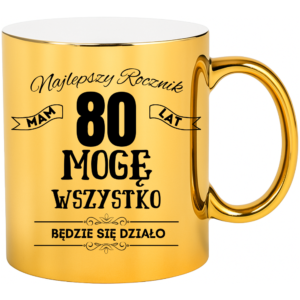Kubek na 80 urodziny, super prezent ”NAJLEPSZY ROCZNIK”