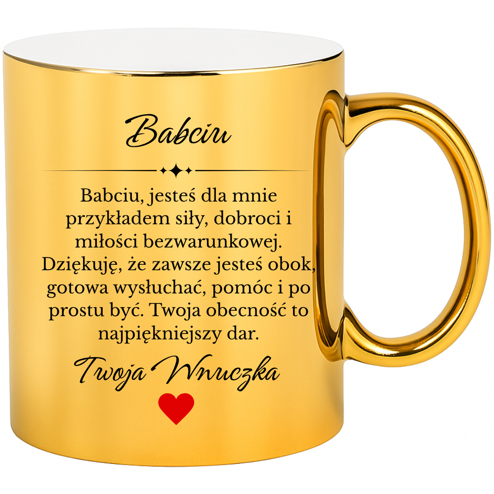 Kubek dla Babci, prezent z okazji dnia Babci ”BABCIU''