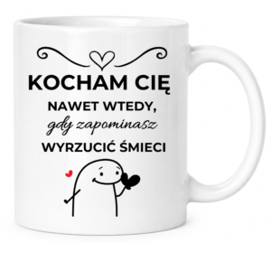 Kubek na Walentynki lub dzień Kobiet, na prezent ”KOCHAM CIĘ”