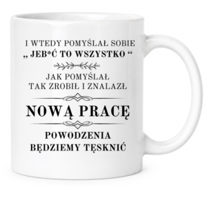 Kubek na pożegnanie z pracy, na prezent
