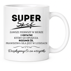 Kubek dla szefa, idealny na prezent ”SUPER SZEF”