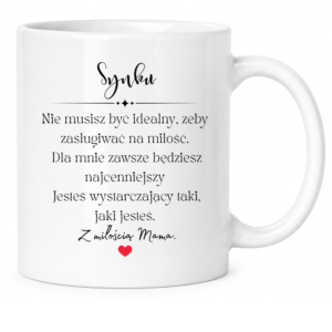 Kubek na prezent dla syna, dziecka ”SYNKU”
