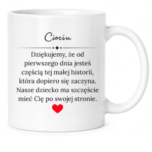 Kubek dla Cioci, prezent dla chrzestnej ”CIOCIU”