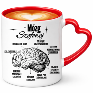 Kubek dla szefowej, idealny na prezent ”MÓZG SZEFOWEJ”