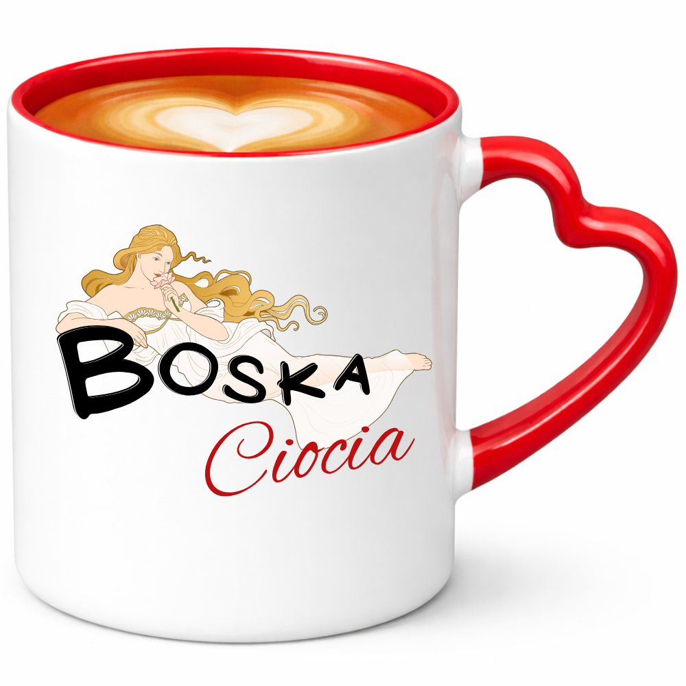 Kubek dla Cioci, prezent dla chrzestnej '' BOSKA CIOCIA''