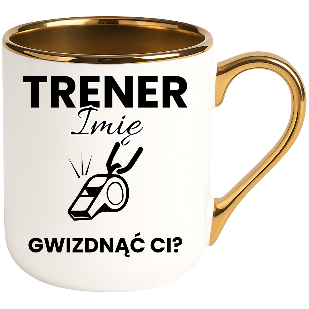 Kubek dla trenera na prezent z imieniem - gwizdnąć ci ?