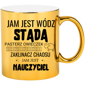 Kubek złoty na prezent z okazji dnia nauczyciela – dla nauczycielki wychowawcy pedagoga