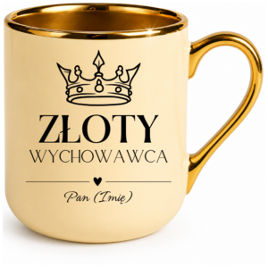 Kubek kremowy na prezent z okazji dnia nauczyciela – dla nauczycielki z imieniem personalizowany