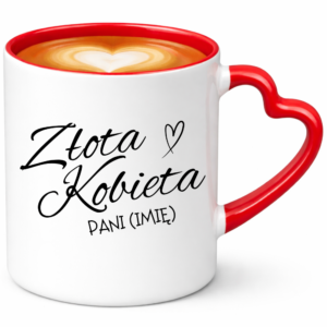 Kubek serce na prezent z okazji dnia nauczyciela - dla nauczycielki z imieniem personalizowany
